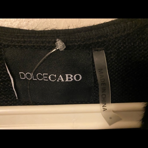 NWT Dolce Cabo Black real Rabbit Fur Vest size small - Picture 5 of 6